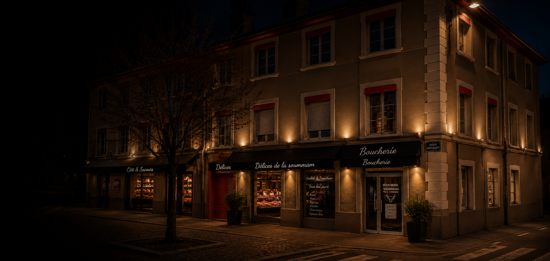 Devanture de la boucherie La Soummam